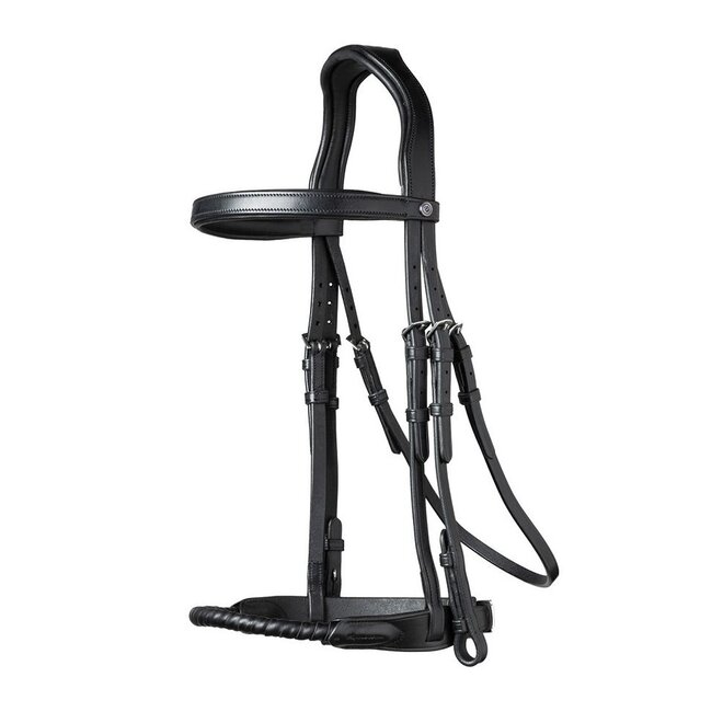 Dublin Leather Covered Rope Noseband Bridle