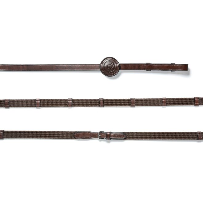 Deauville 5/8 Web Reins With 9 Loops - 16mm