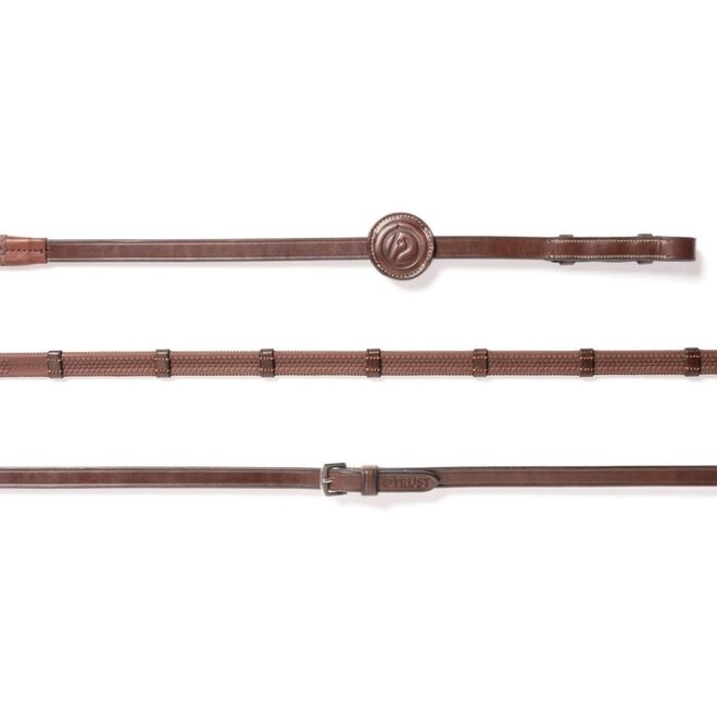 Maastricht 1/2 Inch Reins With 7 Loops - 13mm