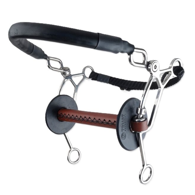 Hackamore Combi Lange Flexibler Lederstange - 20mm