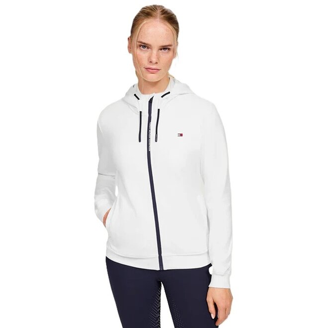 Tommy Hilfiger Equestrian Kingston Zip Up Hoodie Ladies Ecru