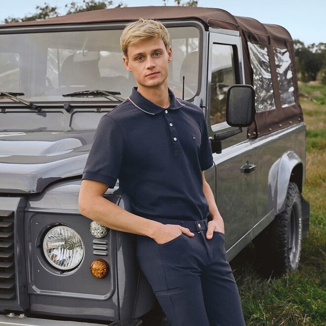 Harrison Pique Poloshirt Herren Desert Sky