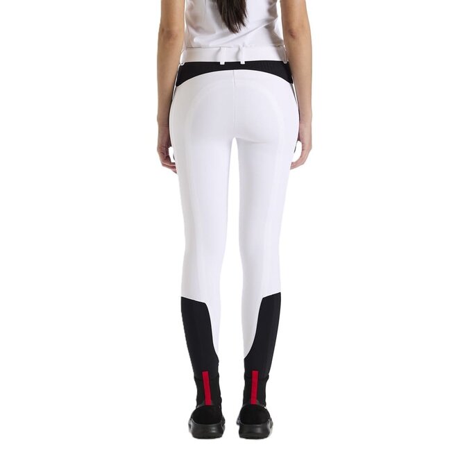 Jumping Reithose Ribbed Damen Weiß