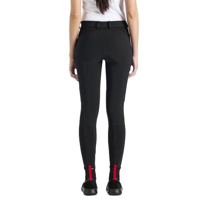 Jumping Rijbroek Ribbed Dames Zwart