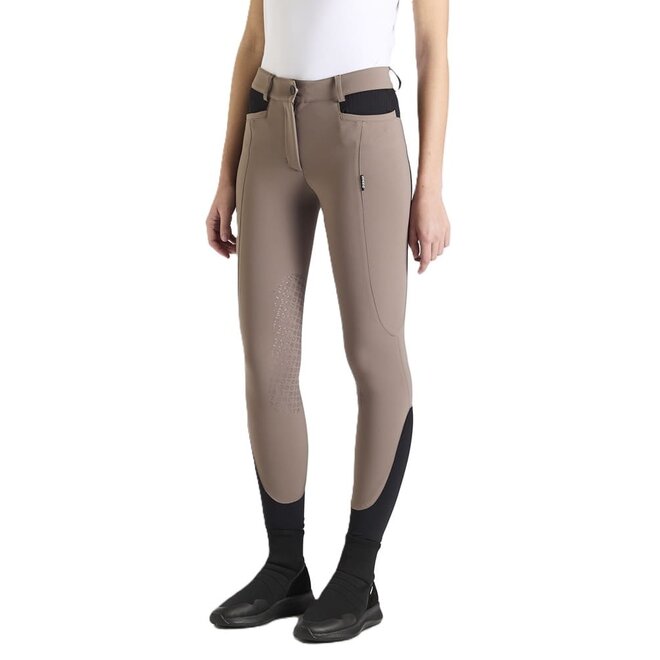 Jumping Reithose Ribbed Damen Turtledove