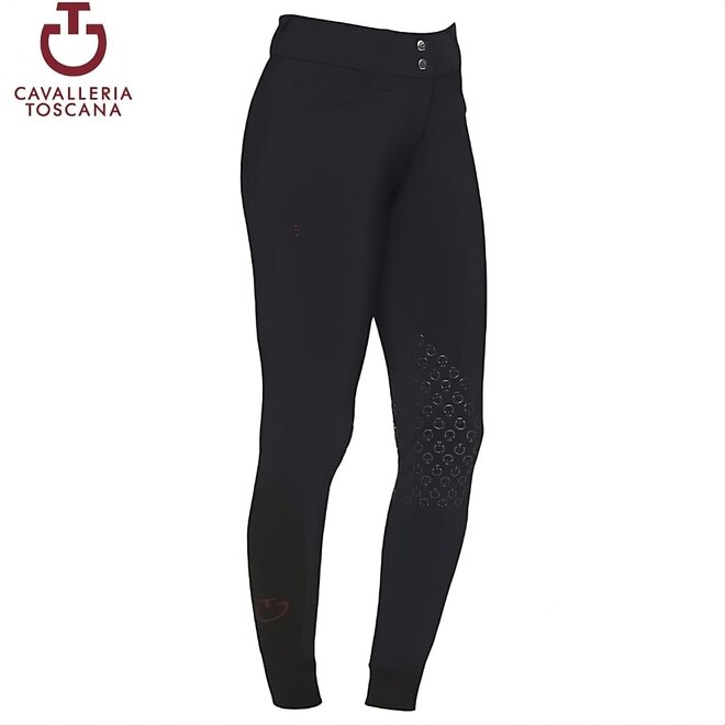 Knee Grip Reithose Damen Navy