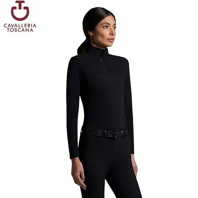 Jersey Training Poloshirt Dames Zwart