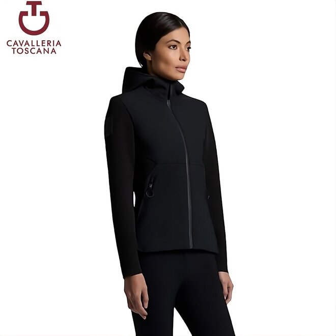 Tech Knit Softshell Jacke Damen Schwarz