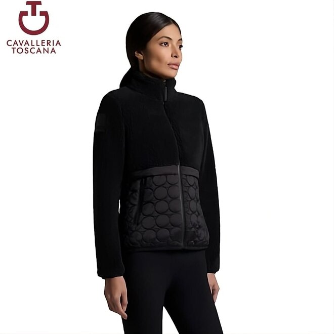 Teddy Fleece Jas Dames Zwart