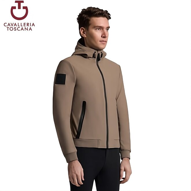 Thermo Softshelljacke Herren Walnuss