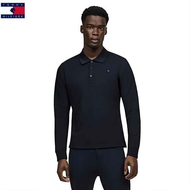 Erwin Langarm Poloshirt Herren Desert Sky