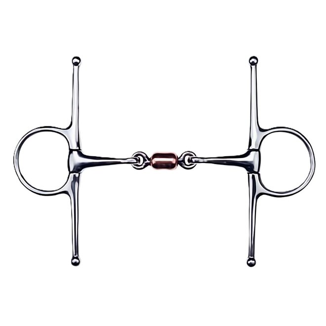 Knebeltrense Doppelt Gebrochen Mit Kupferrolle - 14mm