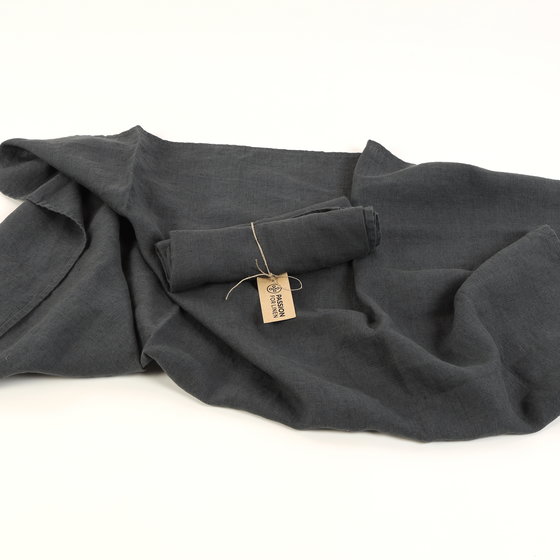 Bo handdoek linnen Dark Grey