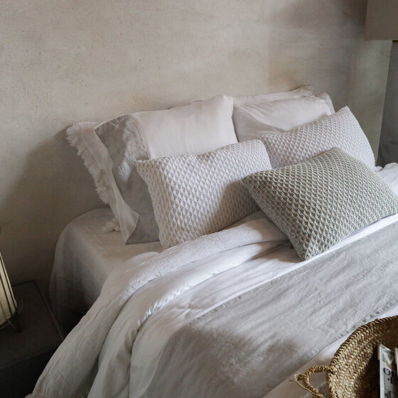Housse de couette Veneto White-Sand