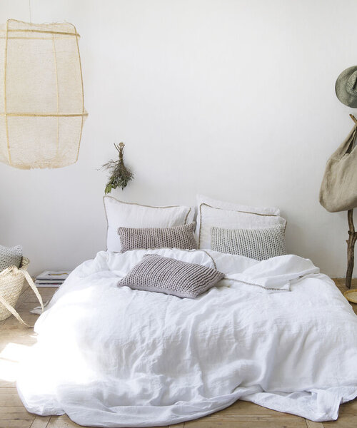 Felice duvet cover white-stitching dark grey