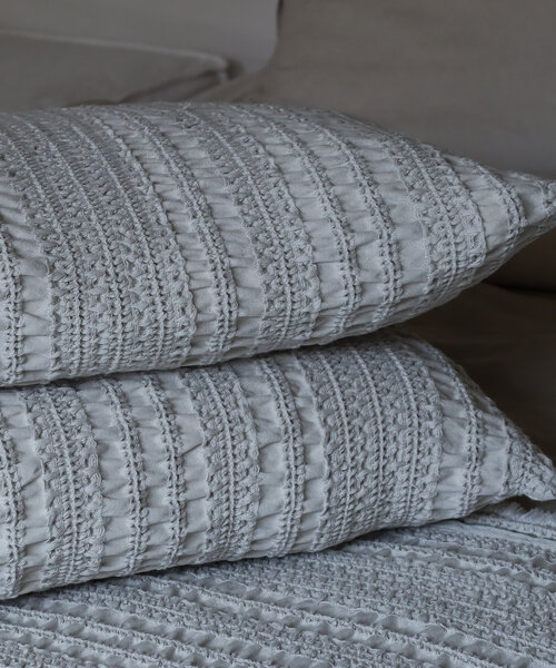 Santorini plaid en sierkussenhoes