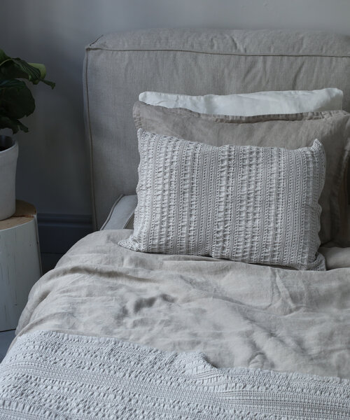 Santorini plaid en sierkussenhoes