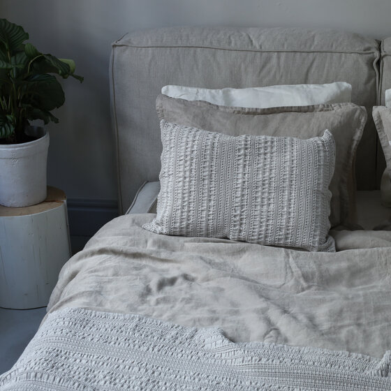 Housse de coussin décoratif et plaid Santorini
