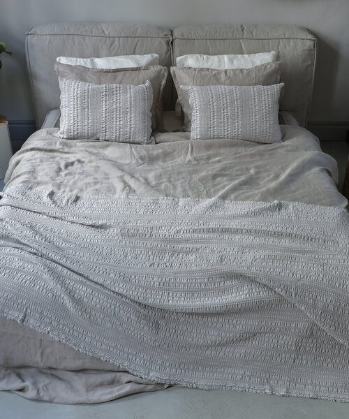 Santorini plaid en sierkussenhoes