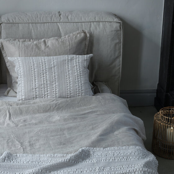 Housse de coussin décoratif et plaid Santorini