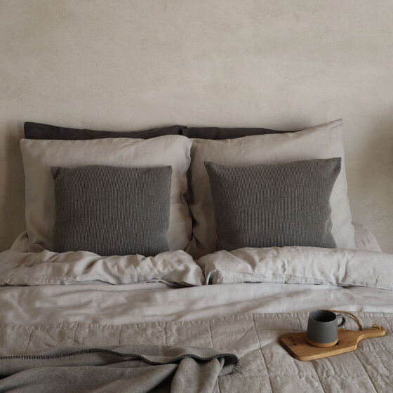 Maxime 100% linnen dekbedovertrek Light Grey