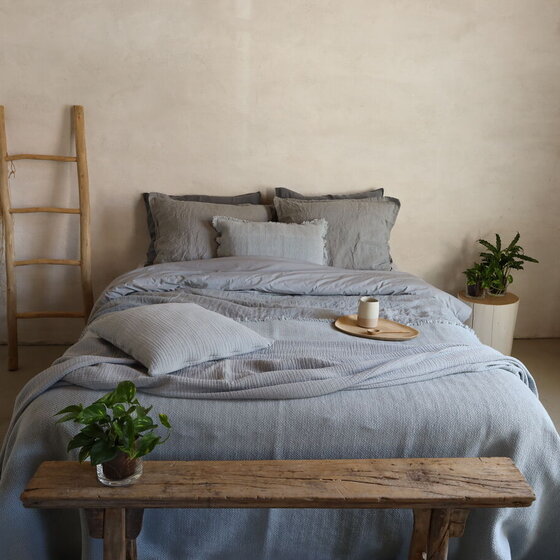 Remy duvet cover Blue Grey