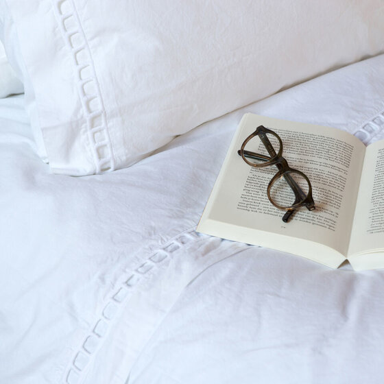 Geneve Bettbezug white Grey