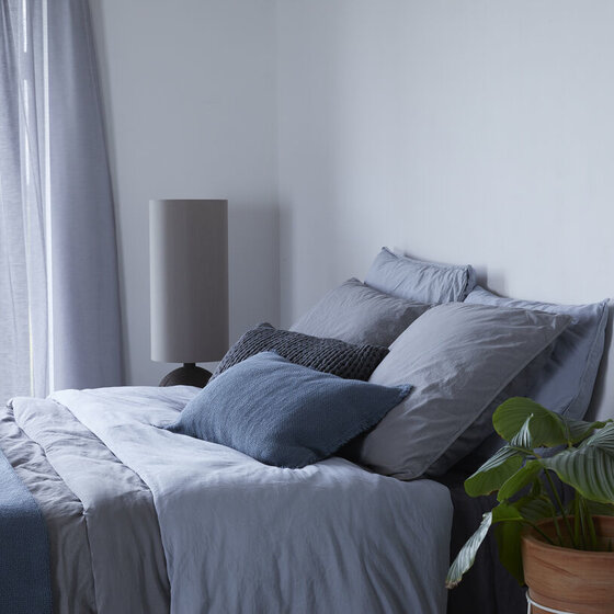 House de couette blue grey