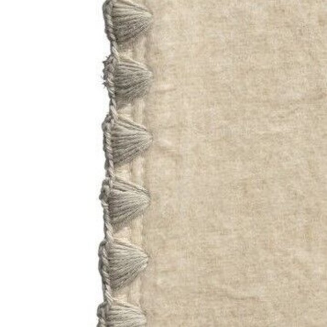 Helsinki plaid und Kissen Stitching Taupe 