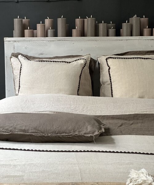 Helsinki plaid band und Kissen Dark Brown