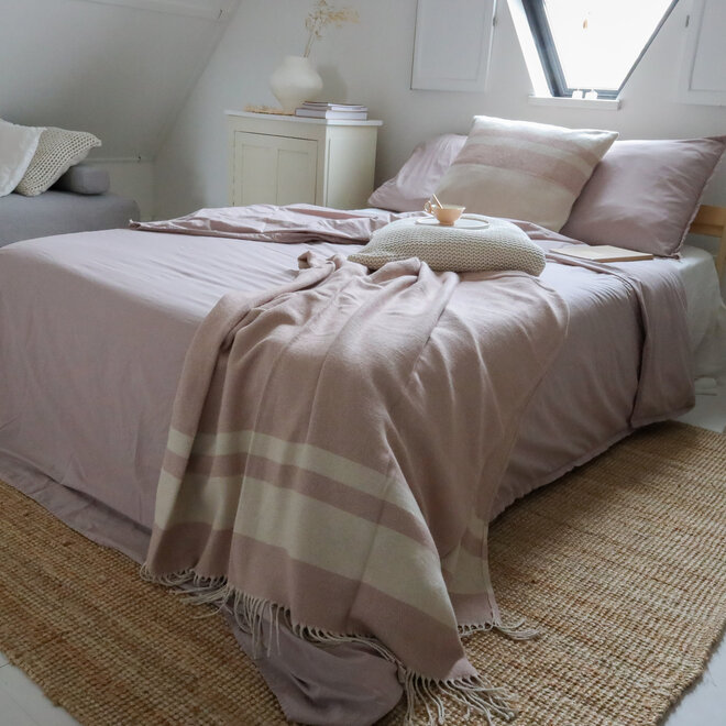 Plaid Lon Natural-Powder 