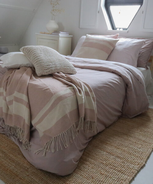 Plaid Lon Natural-Powder