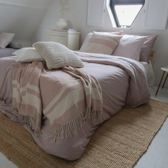 Plaid Lon Natural-Powder