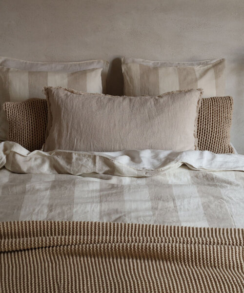 Noa bettbezug streif Off White-Beige