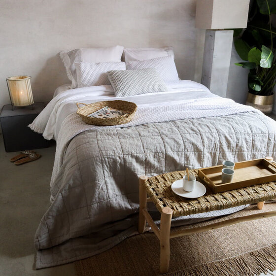 Housse de couette Veneto White-Light grey