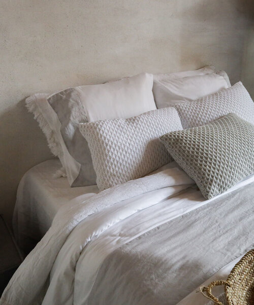 Veneto duvet cover White-Light grey