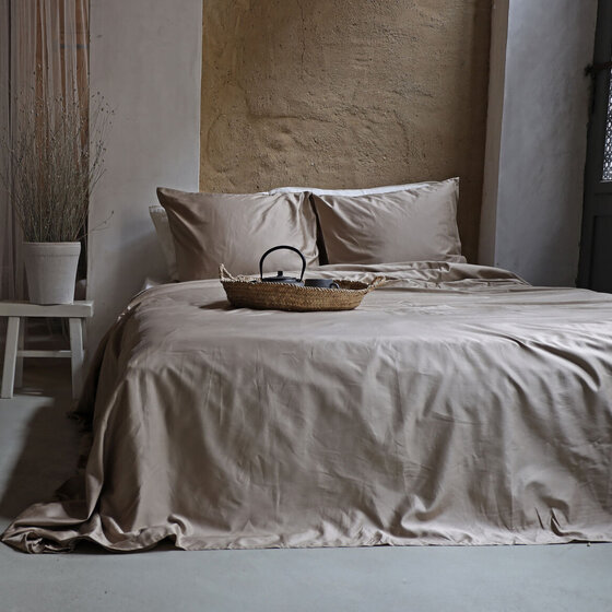 Bari dekbedovertrek beige