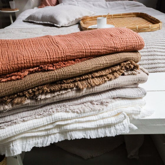 Puglia plaid  Terracotta