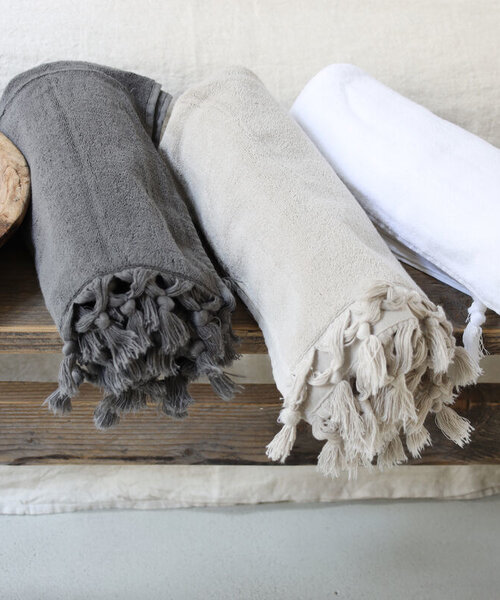 Marseille hand towel dark grey