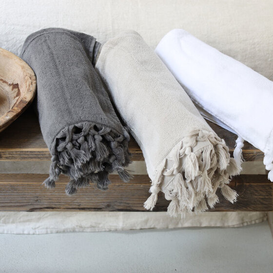 Serviette Marseille dark grey