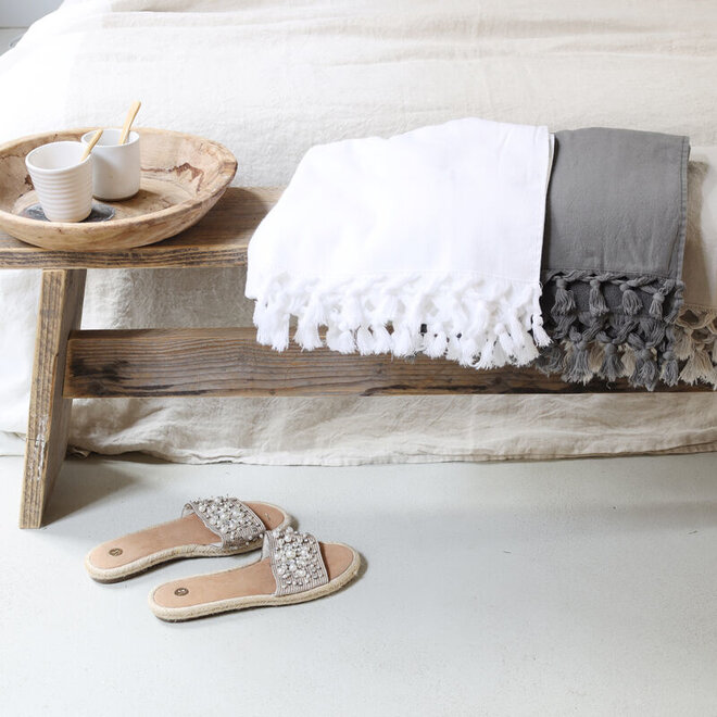 Marseille hand towel dark grey 