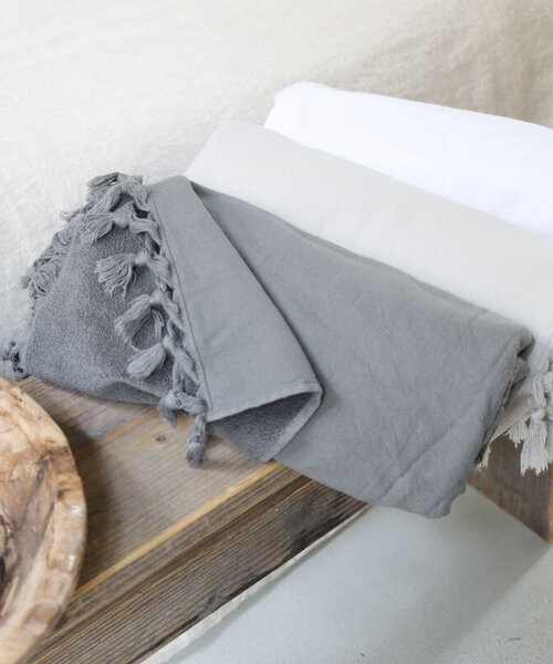 Marseille hand towel dark grey