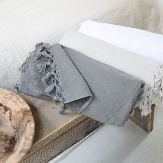 Marseille handdoek dark grey