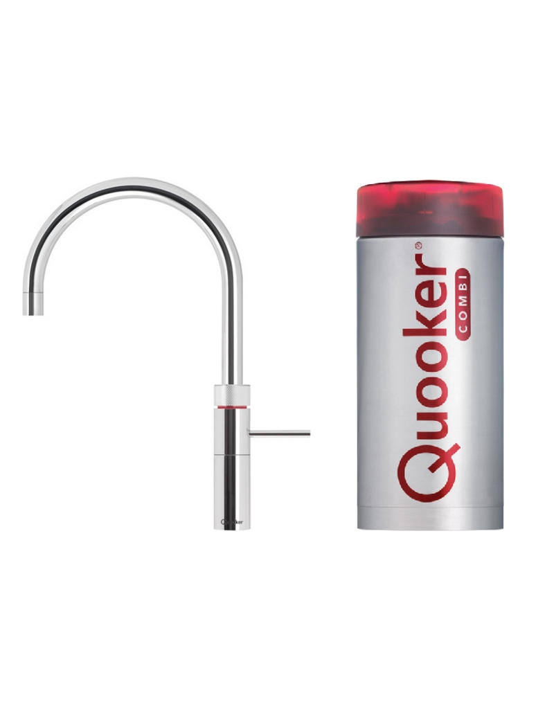 Quooker kranen Quooker Fusion Round Chroom met Combi+ 2.2 reservoir