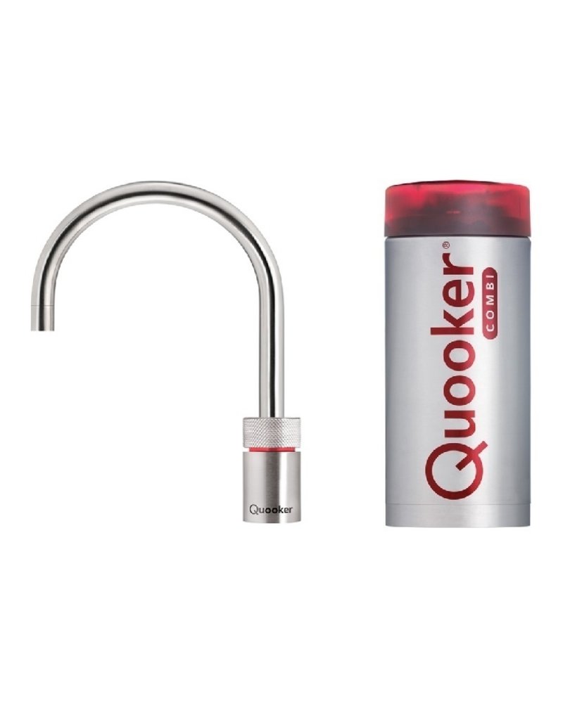 Quooker kranen Quooker Nordic Round RVS met Combi+ Reservoir