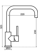 Lanesto Lanesto Quadrato Eenhendelkeukenmengkraan copper