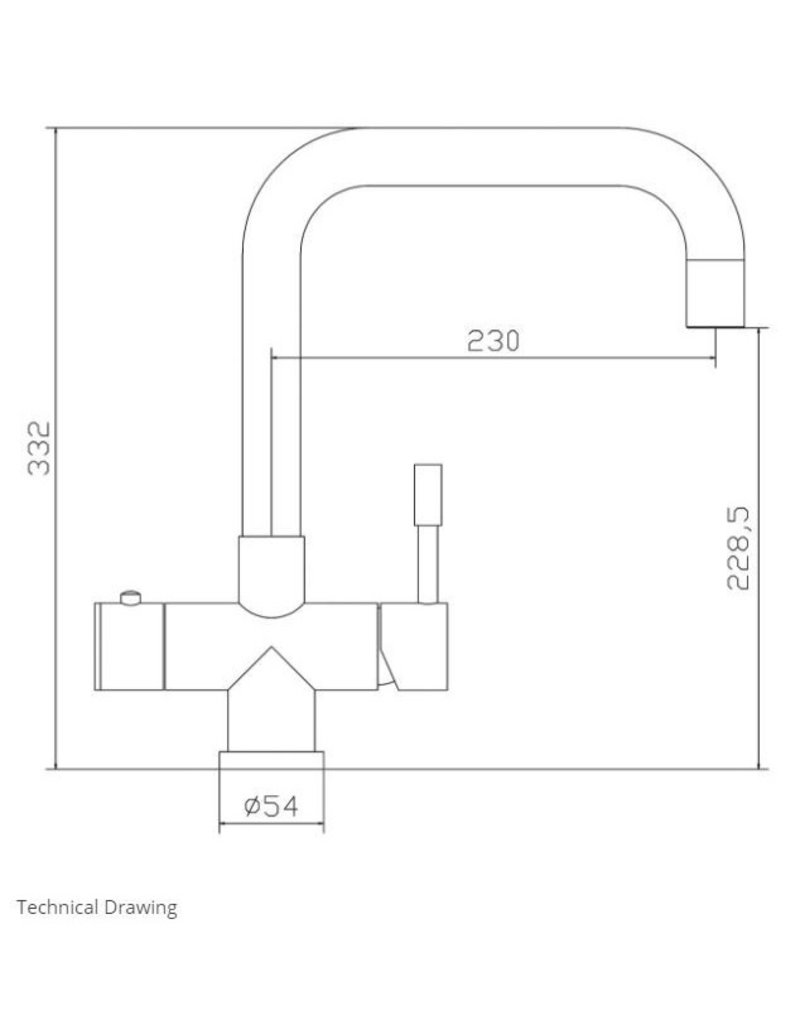 Selsiuz kranen Selsiuz Haaks Copper / Koper met Combi (Extra) boiler