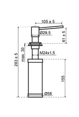 Lanesto Lanesto Zeepdispenser RVS (Inox)