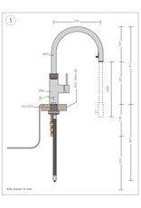 Quooker kranen Quooker Flex RVS met PRO3-VAQ reservoir