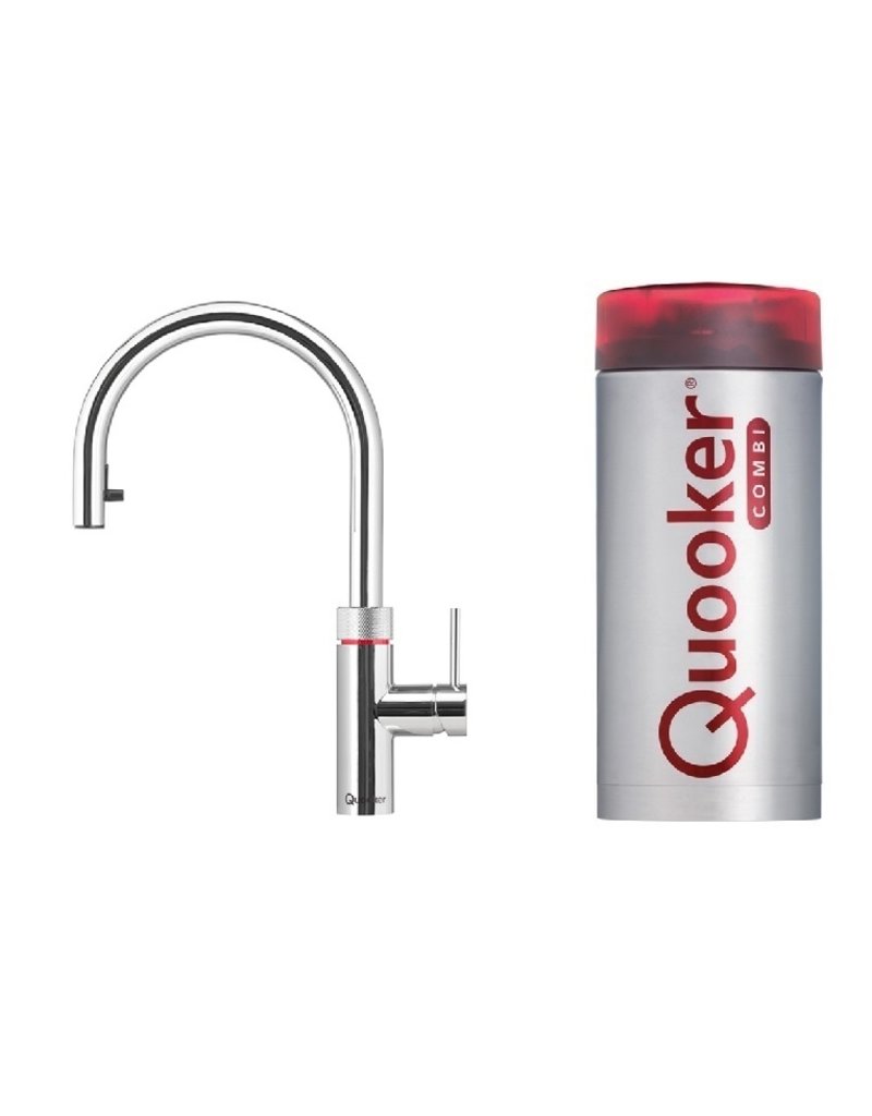 Quooker kranen Quooker Flex Chroom met Combi+ 2.2 reservoir